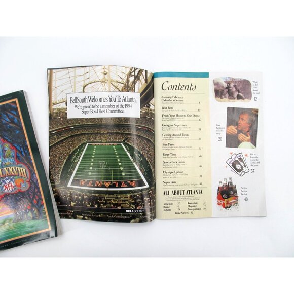 Super Bowl XXVIII 1994 GTE Seat Cushion + Game Program NFL Bundle Cowboys Bills - Picture 16 of 16